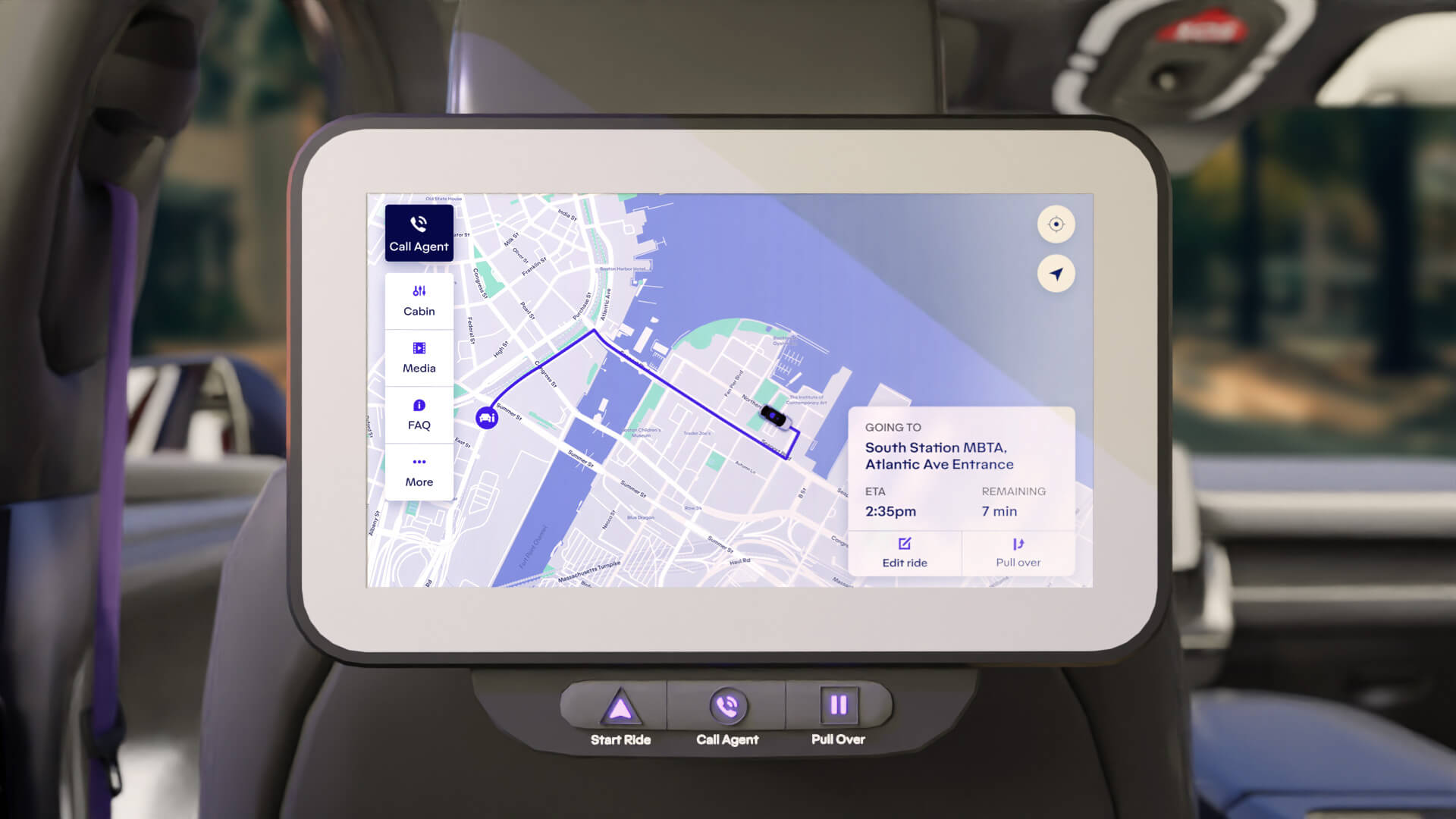 Motional in-vehicle app mockups
