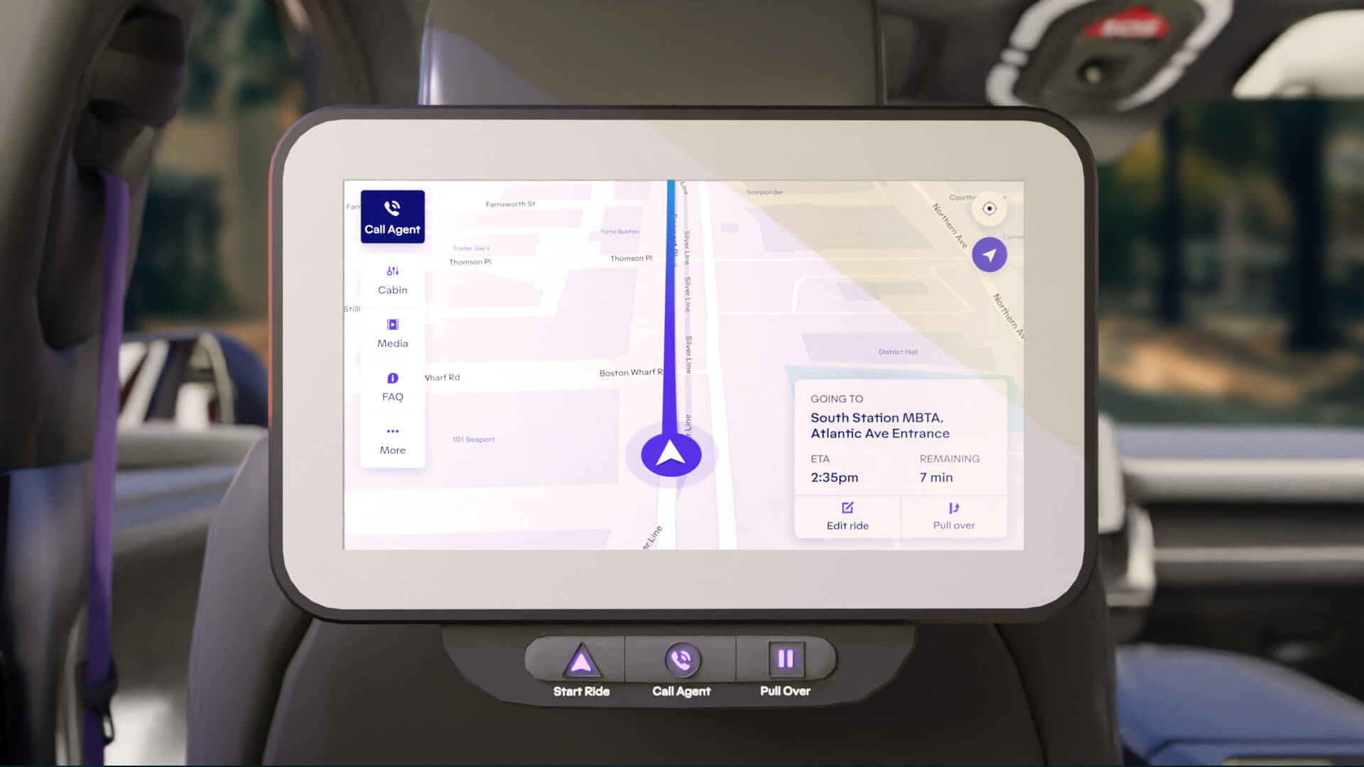 Motional in-vehicle app mockups